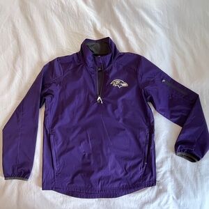 Official NFL Youth Medium (10 - 12)  Baltimore Ravens 1/4 -Zip Pullover Jacket